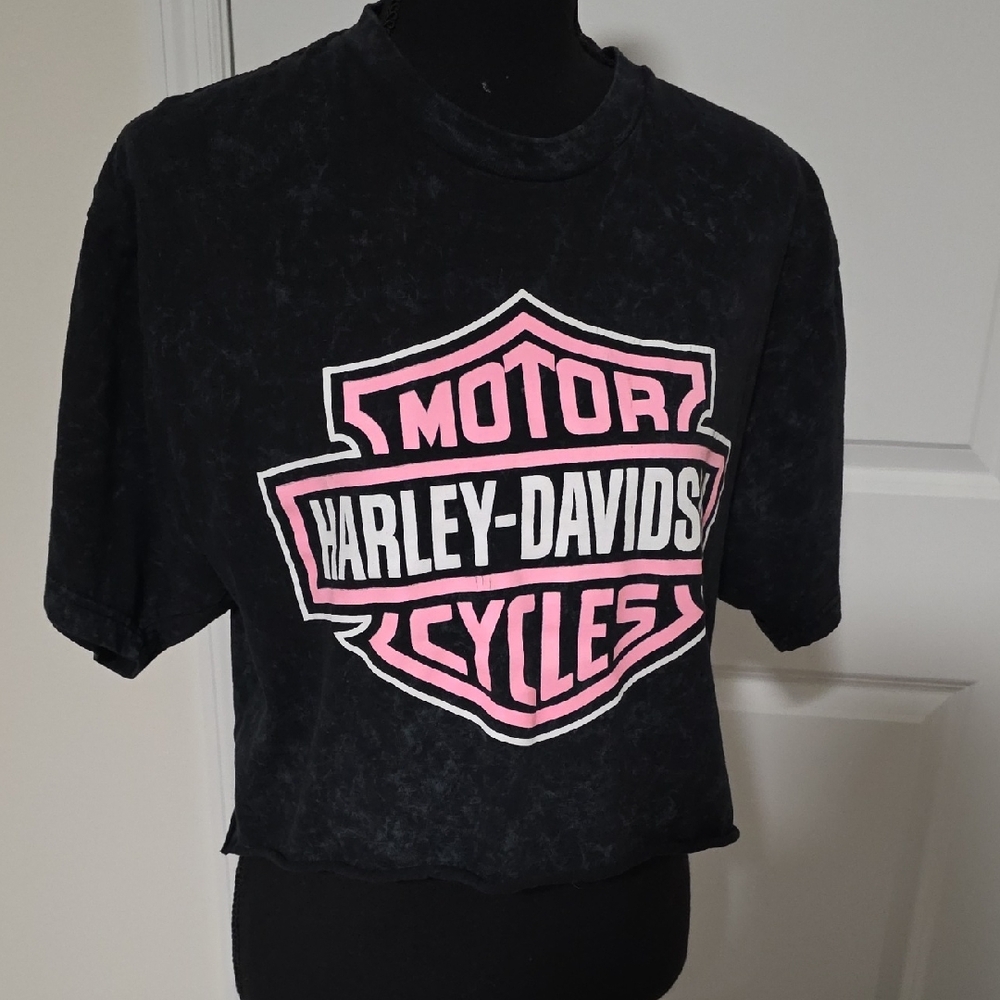 Vintage Harley-Davidson Cut-off Cropped Tee